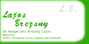 lajos brezsny business card